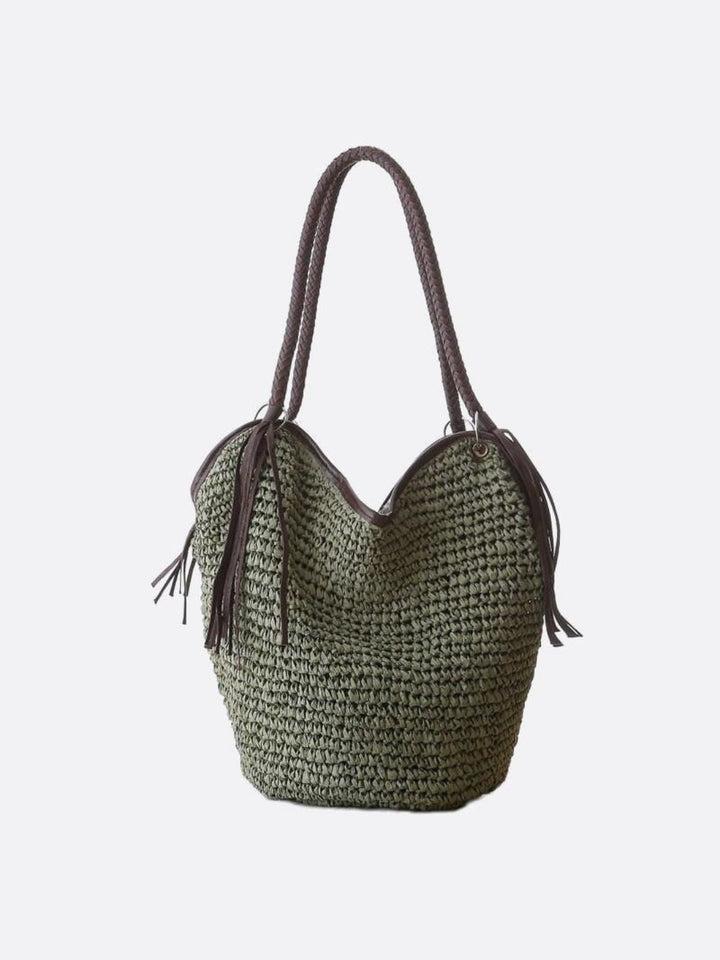 Perugia | Weiche Strohtasche Hobo-Stil
