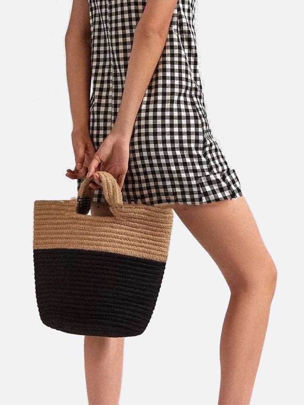 Lambarene | Zweifarbige Rope Tote Tasche