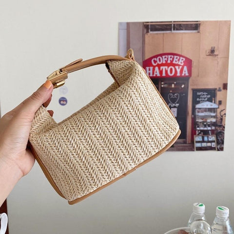 Rotorua | Kleiner geflochtener Strohtasche