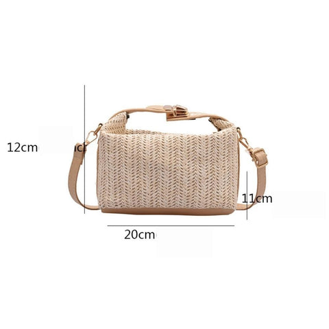 Rotorua | Kleiner geflochtener Strohtasche