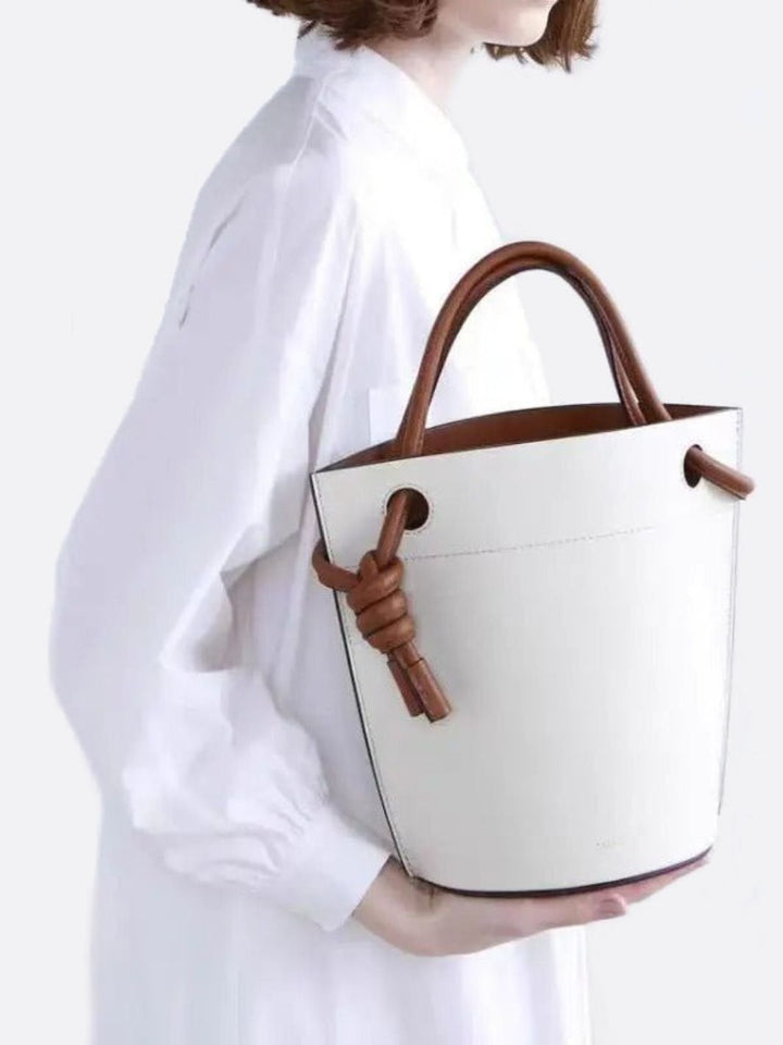 Genua | minimalistischer Bucket Bag in Weiß