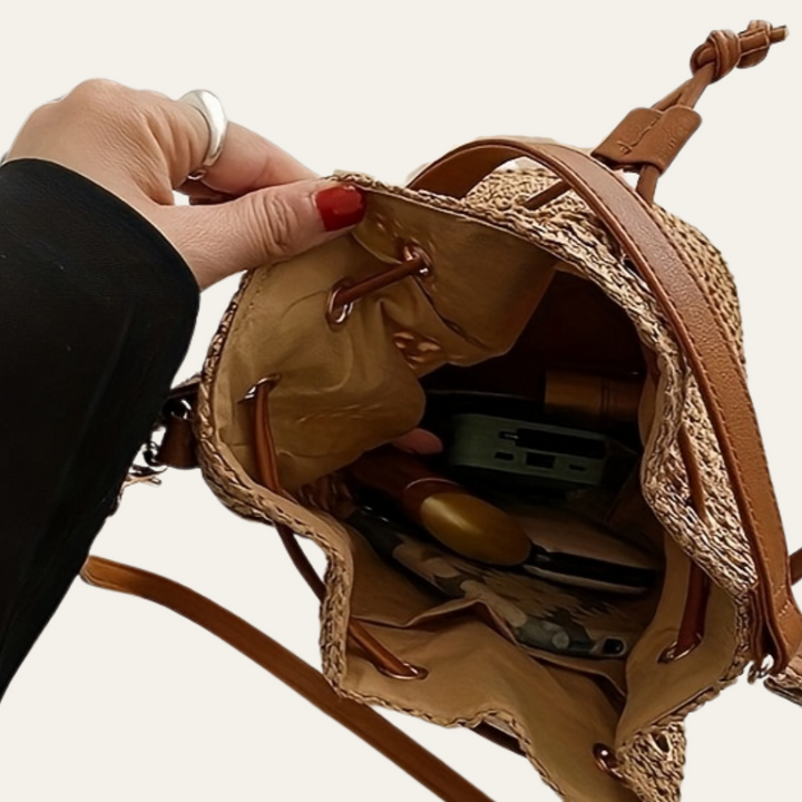Dodoma | Raphia‑Bucket‑Bag mit Kordel