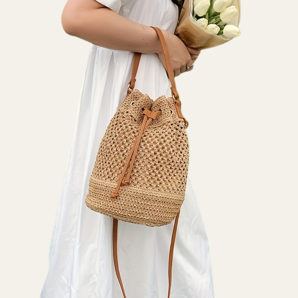 Dodoma | Raphia‑Bucket‑Bag mit Kordel