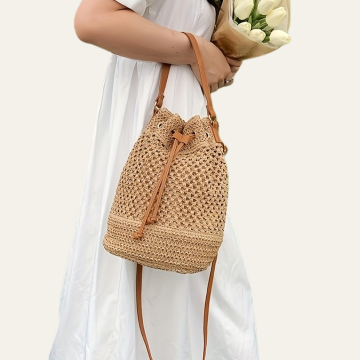 Dodoma | Raphia‑Bucket‑Bag mit Kordel