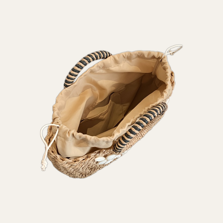 Kano | Handgefertigte Strohtasche mit Muscheln