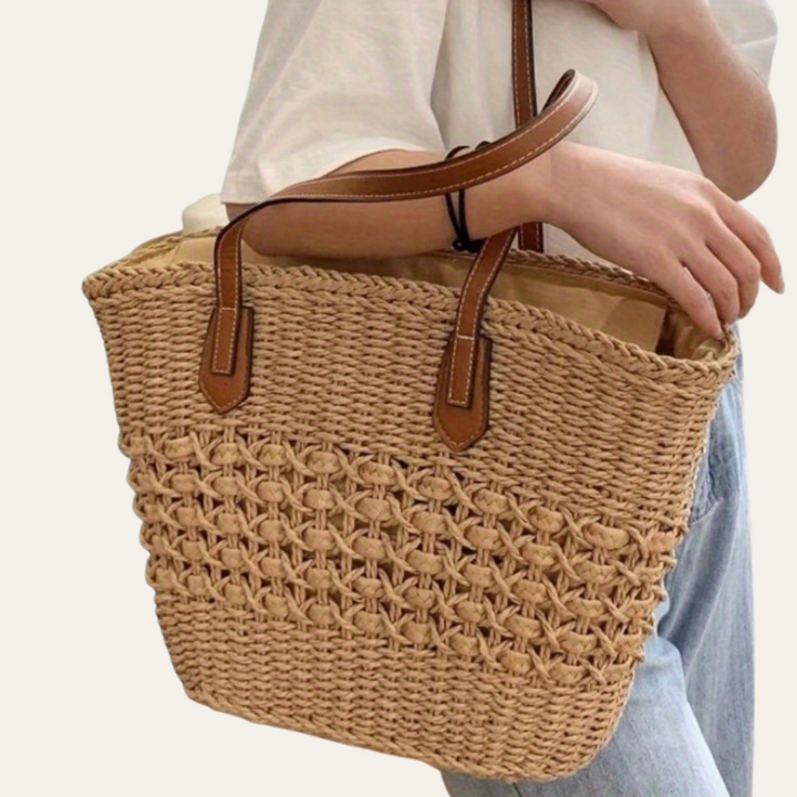 Giza | Handgewebter Strohtasche Cabas