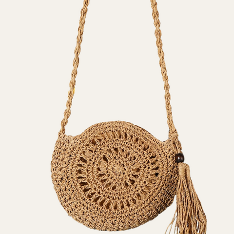 Mombasa | Jute‑Rundtasche mit Reißverschluss