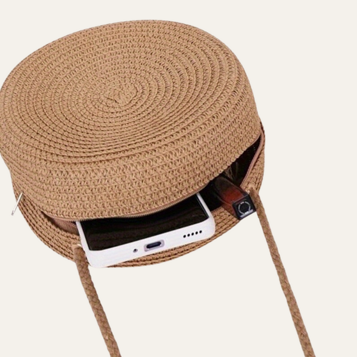 Florence | Runder Raphia‑Luxus‑Crossbody