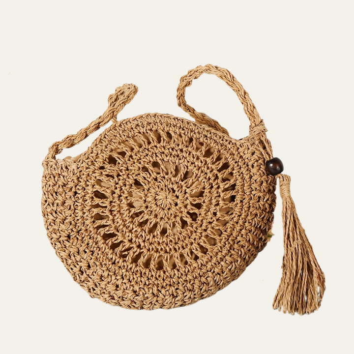 Mombasa | Jute‑Rundtasche mit Reißverschluss