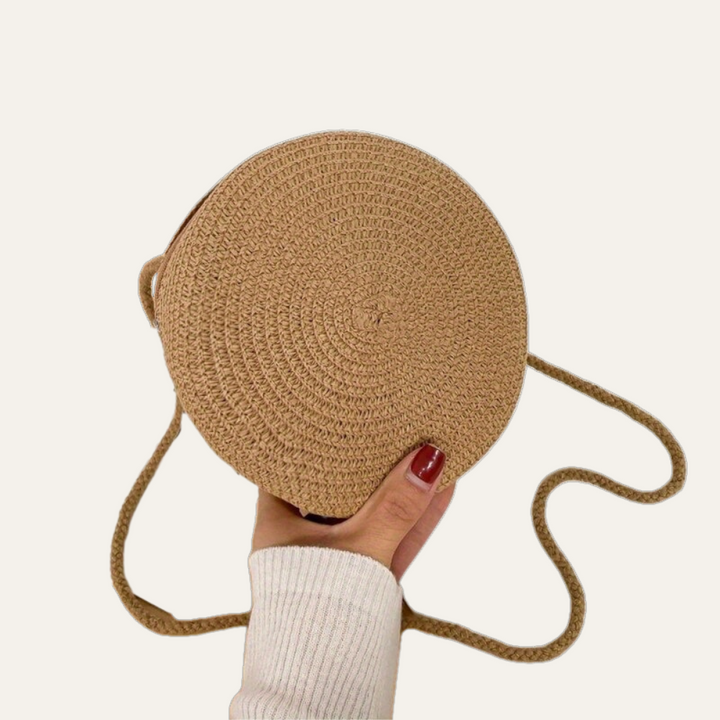 Florence | Runder Raphia‑Luxus‑Crossbody