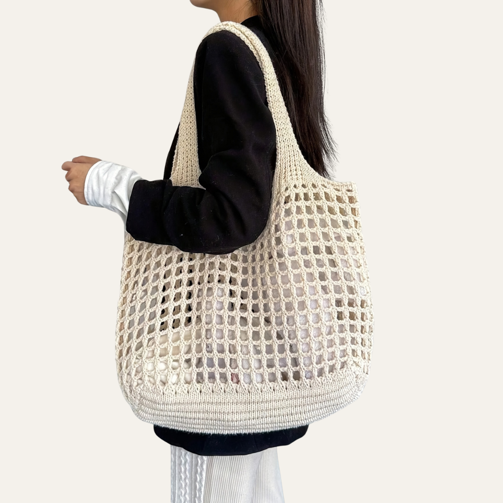Taipei | Leichter Crochet Filet‑Tote