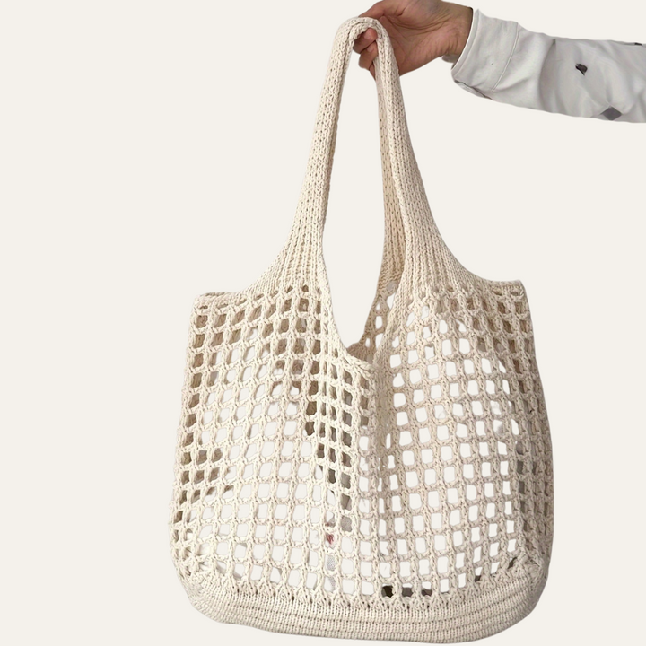 Taipei | Leichter Crochet Filet‑Tote