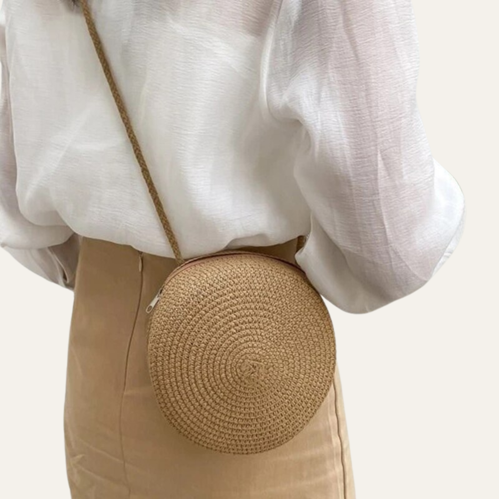 Florence | Runder Raphia‑Luxus‑Crossbody