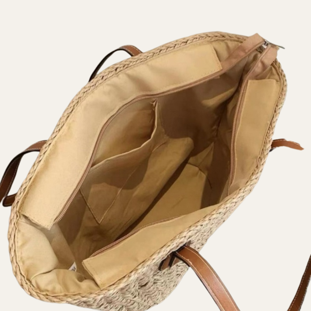 Giza | Handgewebter Strohtasche Cabas