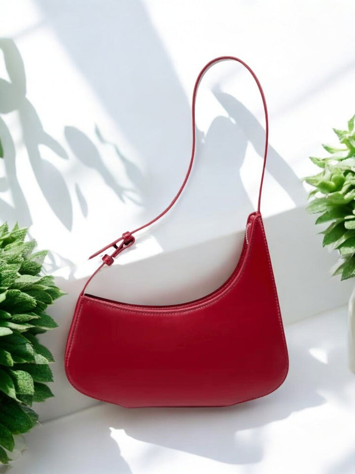Jinan | Rote Leder-Schultertasche