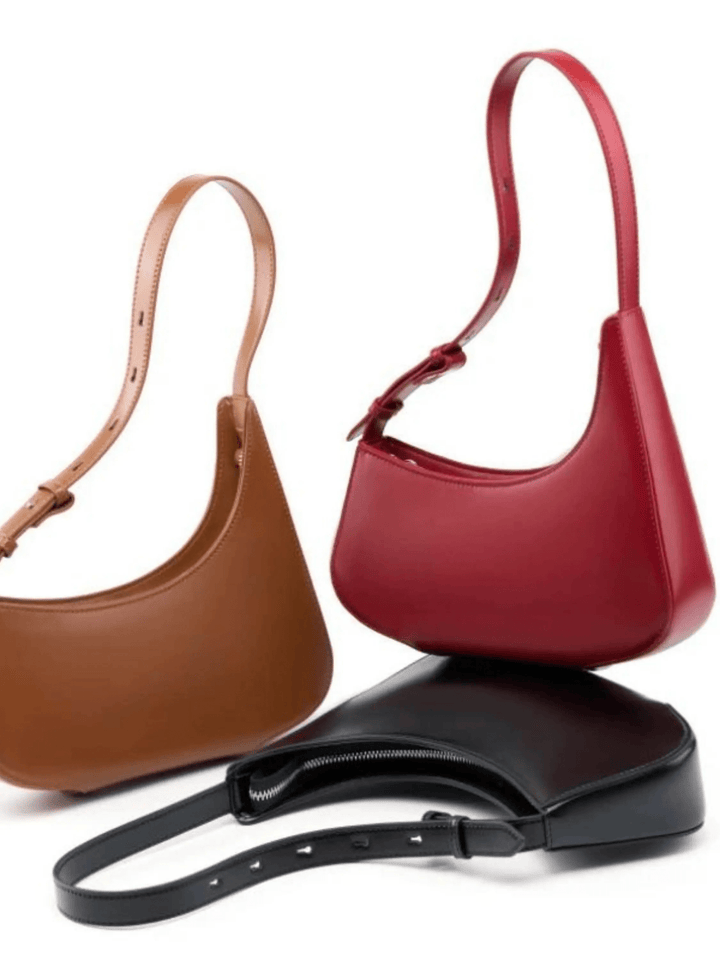Jinan | Rote Leder-Schultertasche