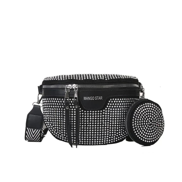 Cali | Glitzernde Strass‑Schultertasche