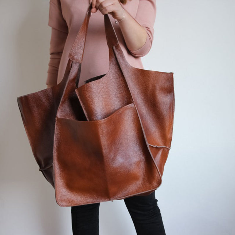 Beirut | Vintage Kunstleder Hand‑ & Schultertasche