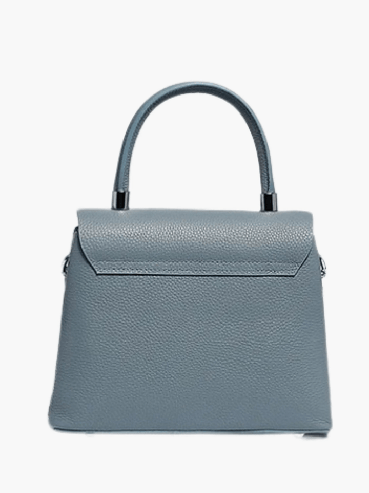 Canelones | Strukturierte Lederhandtasche Blau