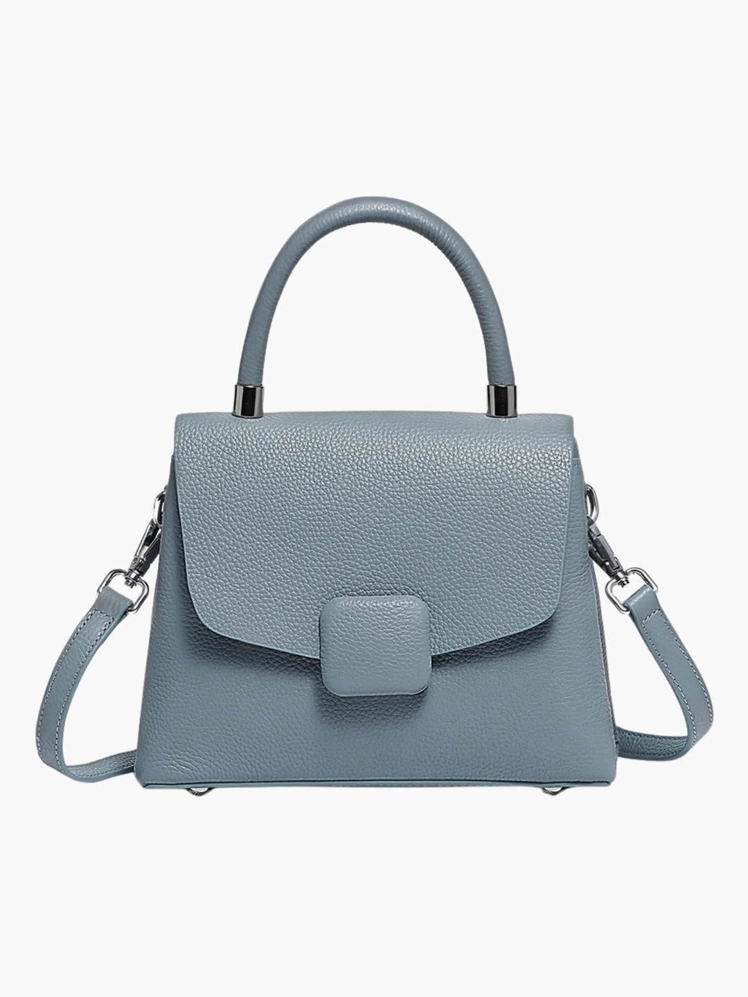 Canelones | Strukturierte Lederhandtasche Blau
