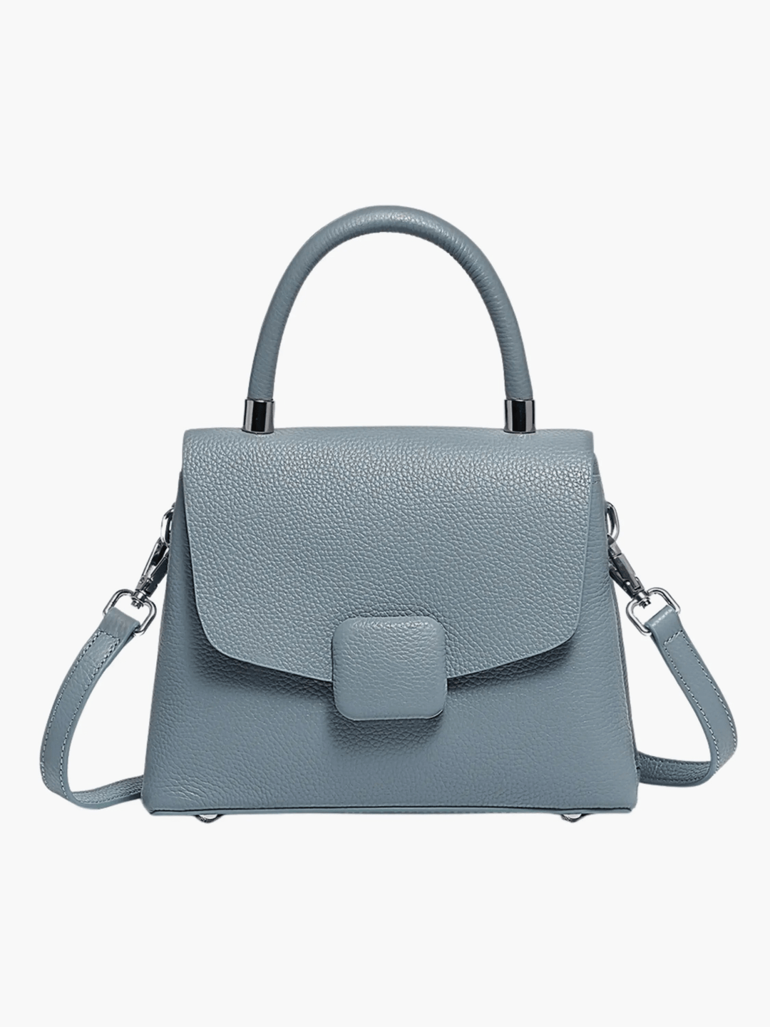 Canelones | Strukturierte Lederhandtasche Blau