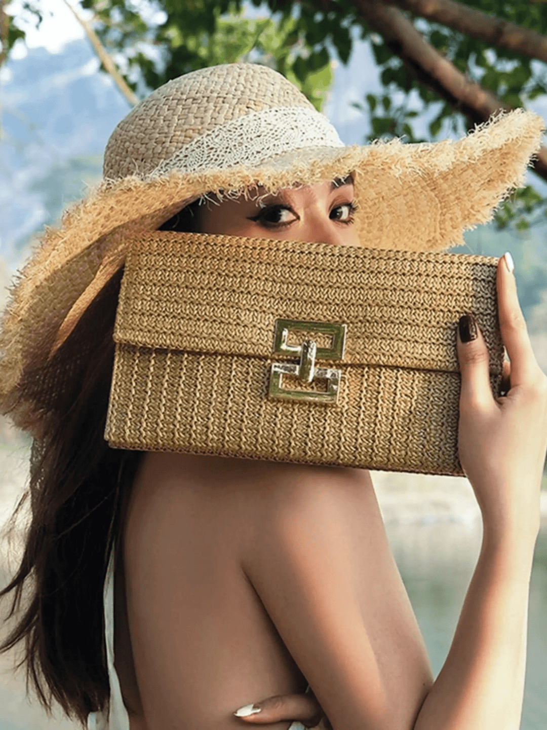 Zomba | Goldene Clutch Abendtasche