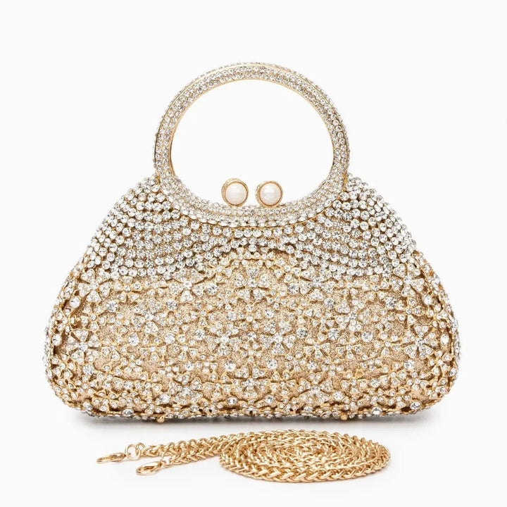 Rancagua | Goldene Kristall‑Clutch für Abende