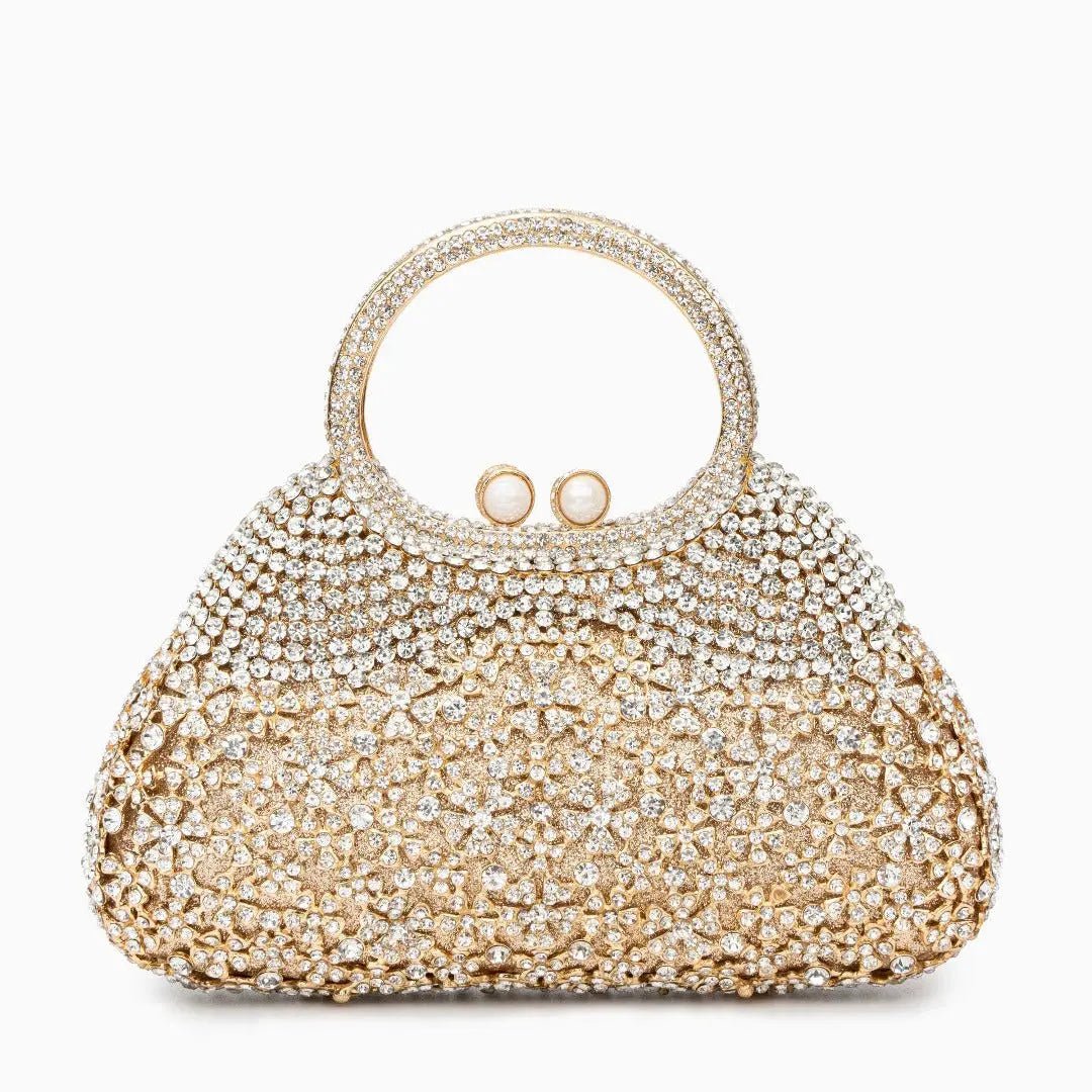 Rancagua | Goldene Kristall‑Clutch für Abende
