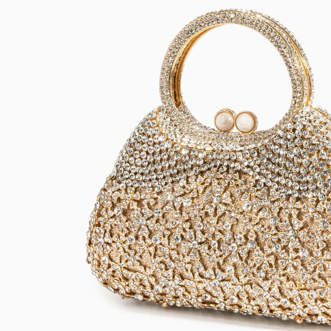 Rancagua | Goldene Kristall‑Clutch für Abende