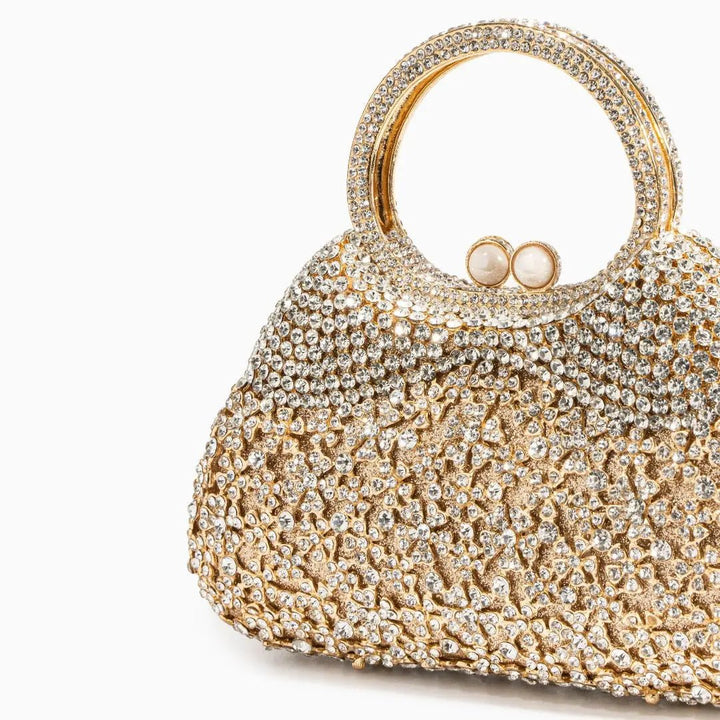 Rancagua | Goldene Kristall‑Clutch für Abende