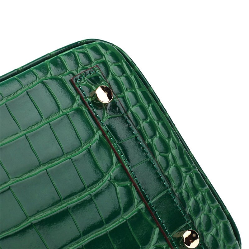 Barrow | Croc‑Prägung Tote in Smaragdgrün