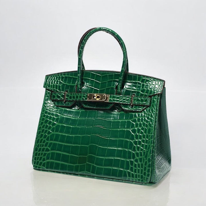 Barrow | Croc‑Prägung Tote in Smaragdgrün