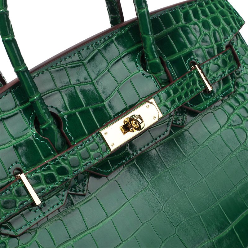 Barrow | Croc‑Prägung Tote in Smaragdgrün