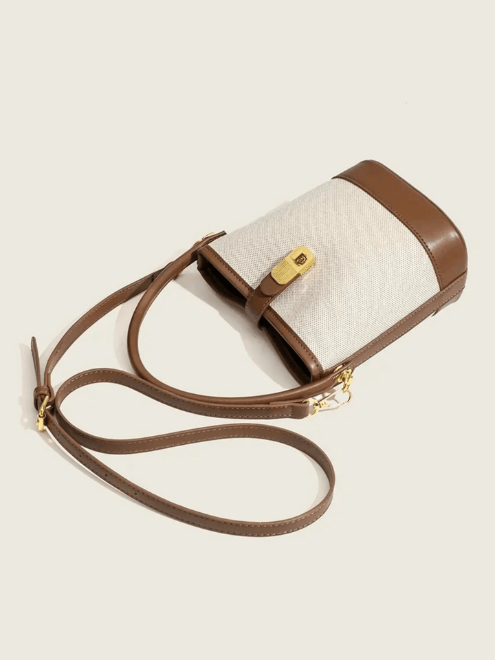 Nelson | Elegante Canvas-Leder-Bucket-Bag