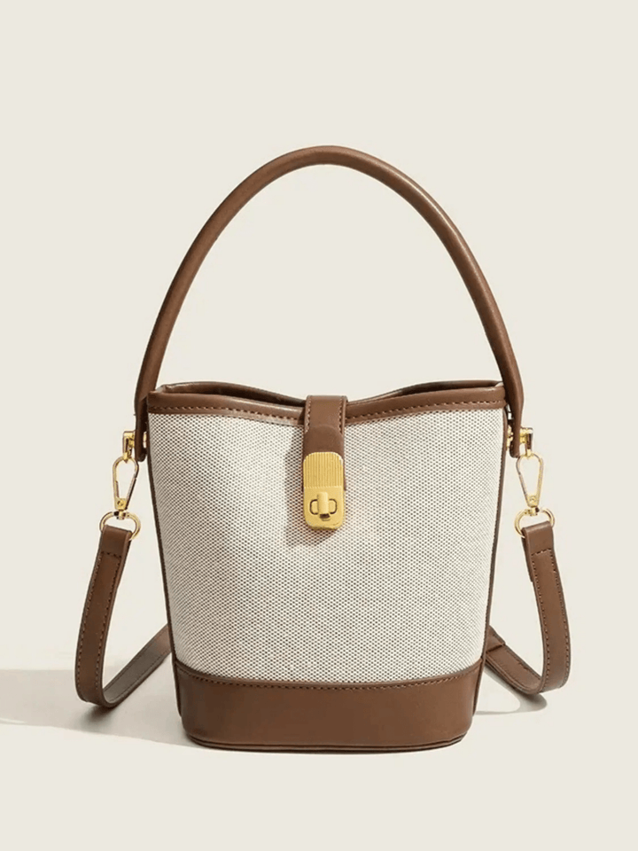Nelson | Elegante Canvas-Leder-Bucket-Bag