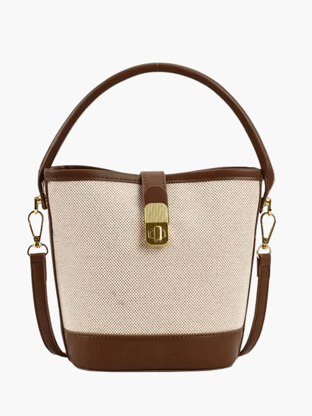 Nelson | Elegante Canvas-Leder-Bucket-Bag