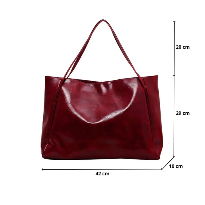 Surabaya | Rote Laptoptasche aus Kunstleder