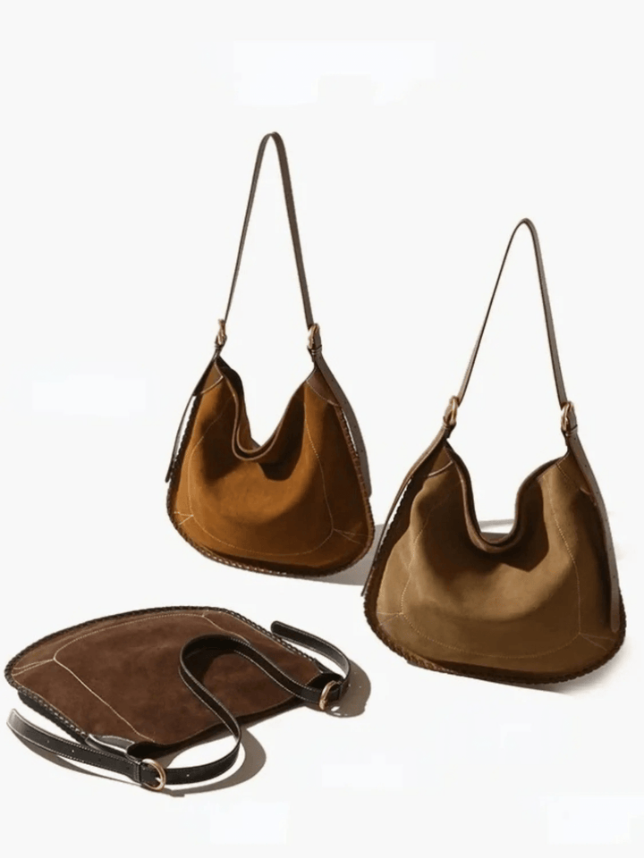 Ashgabat | suede Hobo‑Bag im Slouch‑Style