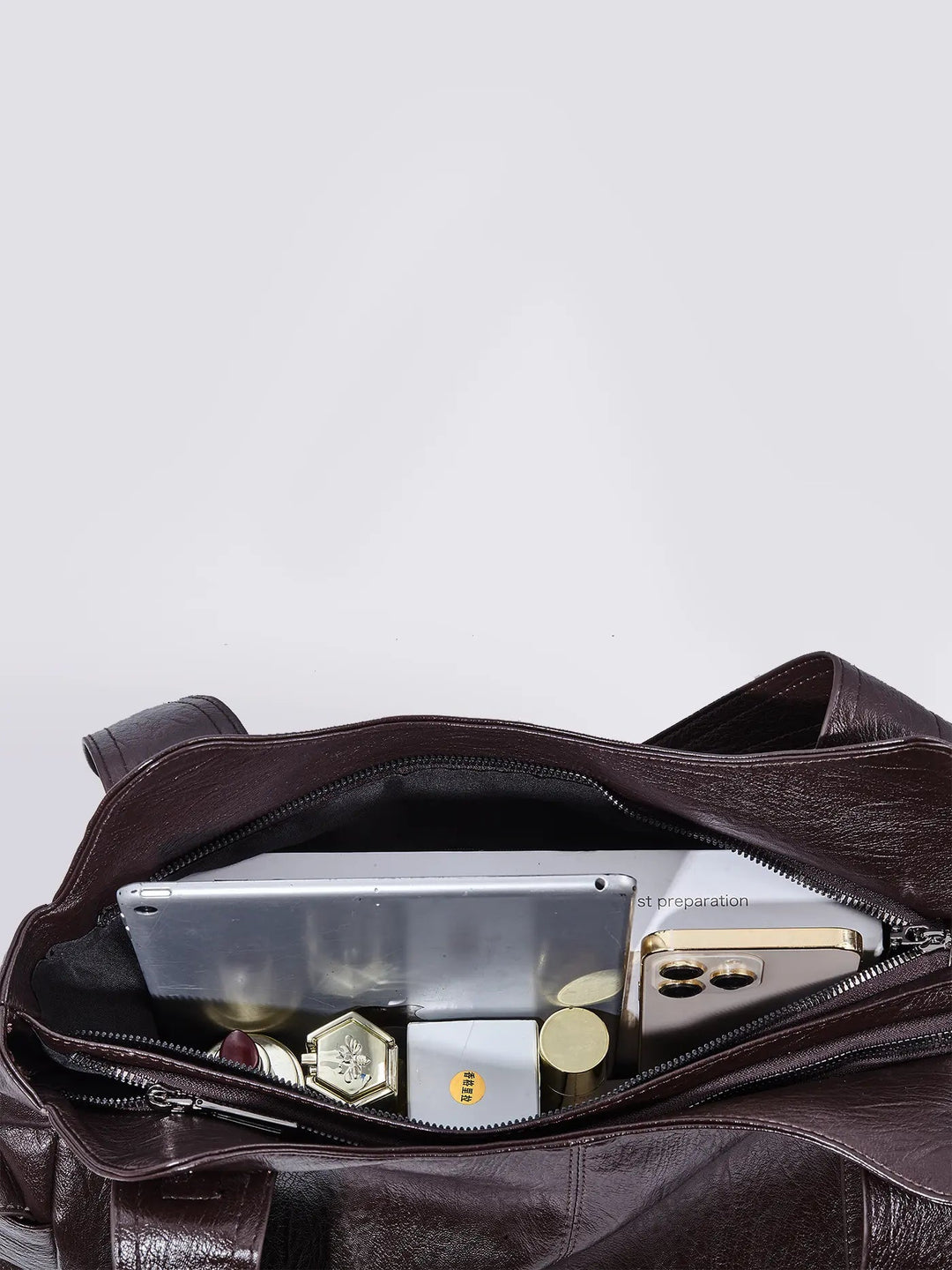 Xiamen | Multi‑Pocket Leder‑Schultertasche
