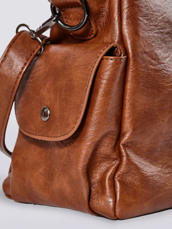 Xiamen | Multi‑Pocket Leder‑Schultertasche
