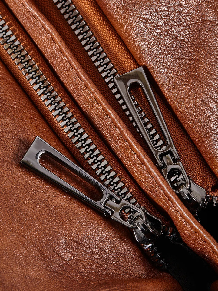 Xiamen | Multi‑Pocket Leder‑Schultertasche