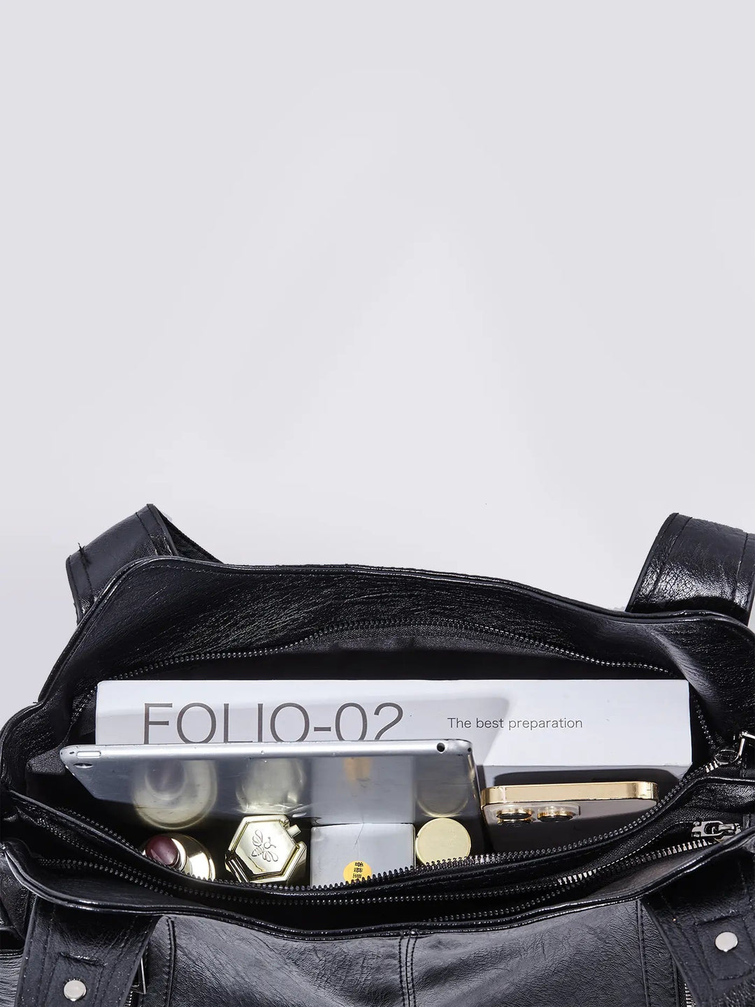 Xiamen | Multi‑Pocket Leder‑Schultertasche