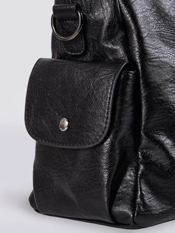 Xiamen | Multi‑Pocket Leder‑Schultertasche