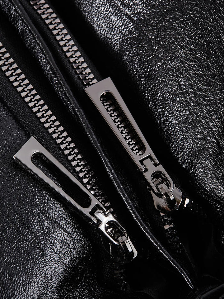 Xiamen | Multi‑Pocket Leder‑Schultertasche