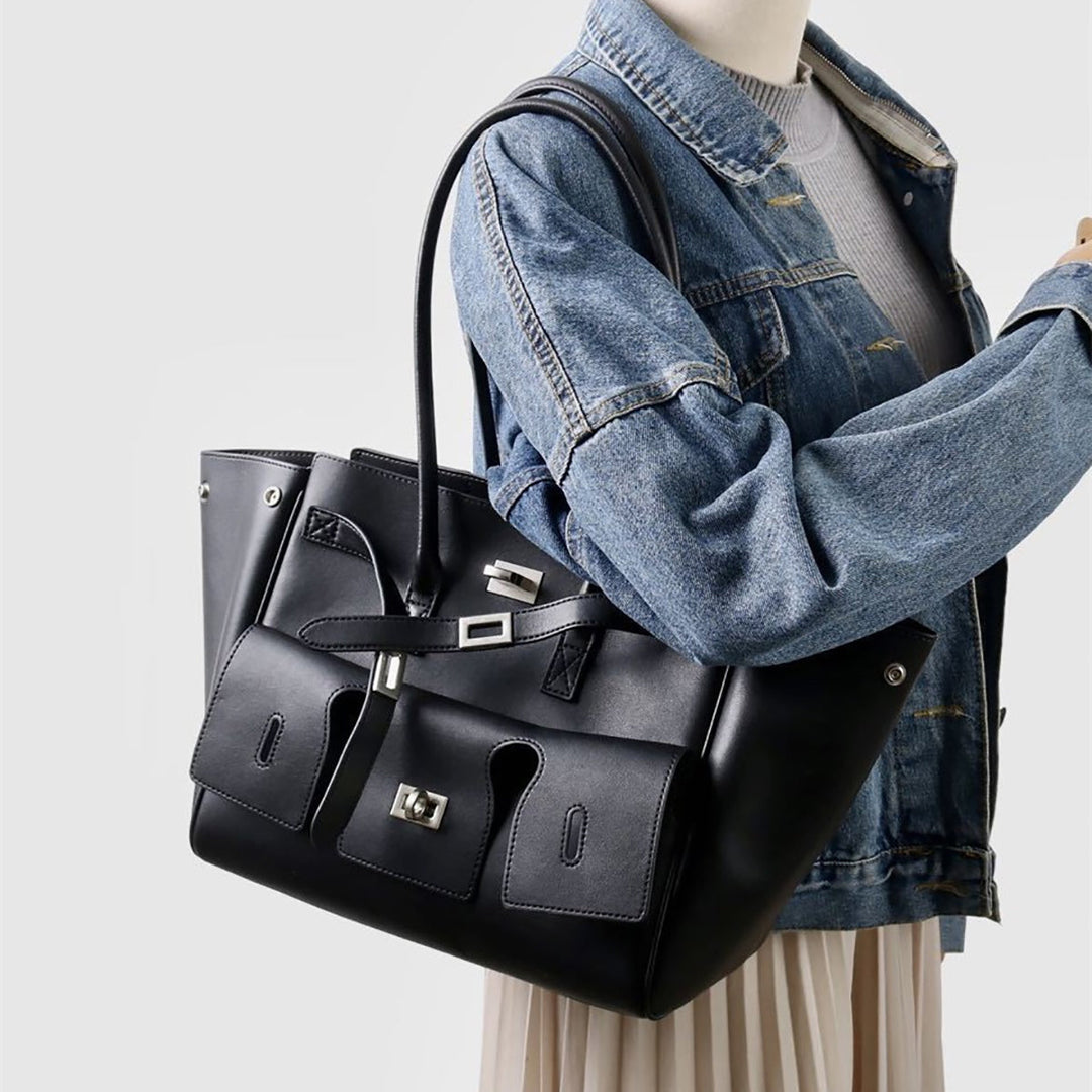 Likasi | Elegante Lederhandtasche mit Schnalle