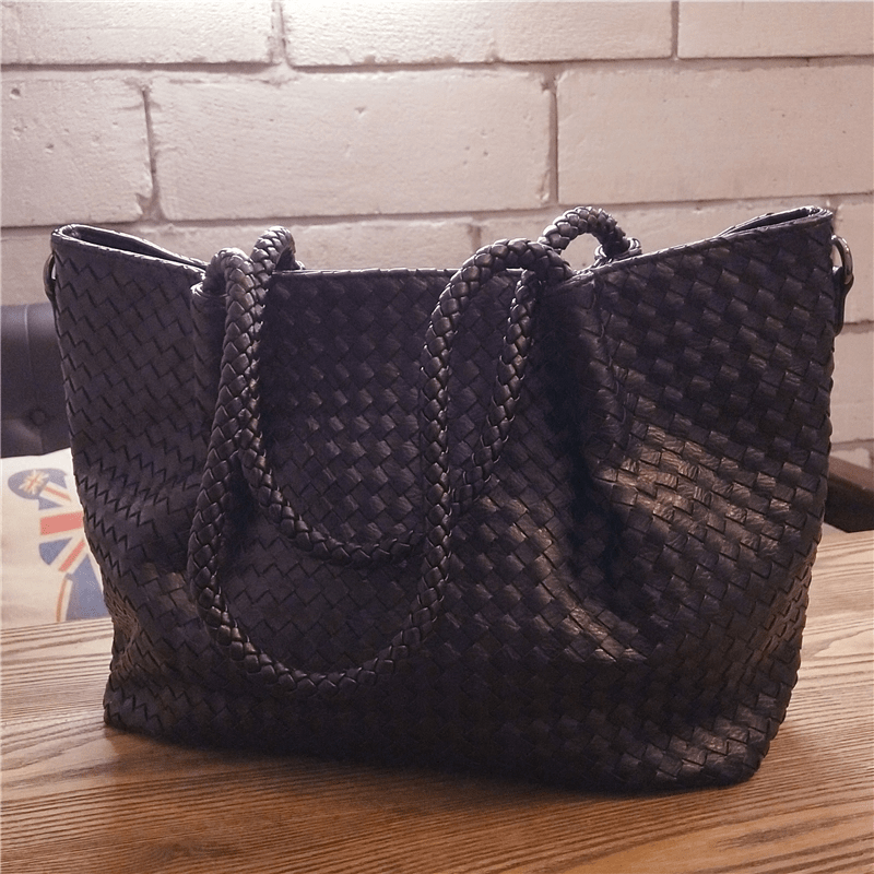 Encarnación | Schwarzer Flecht‑Tote vegan