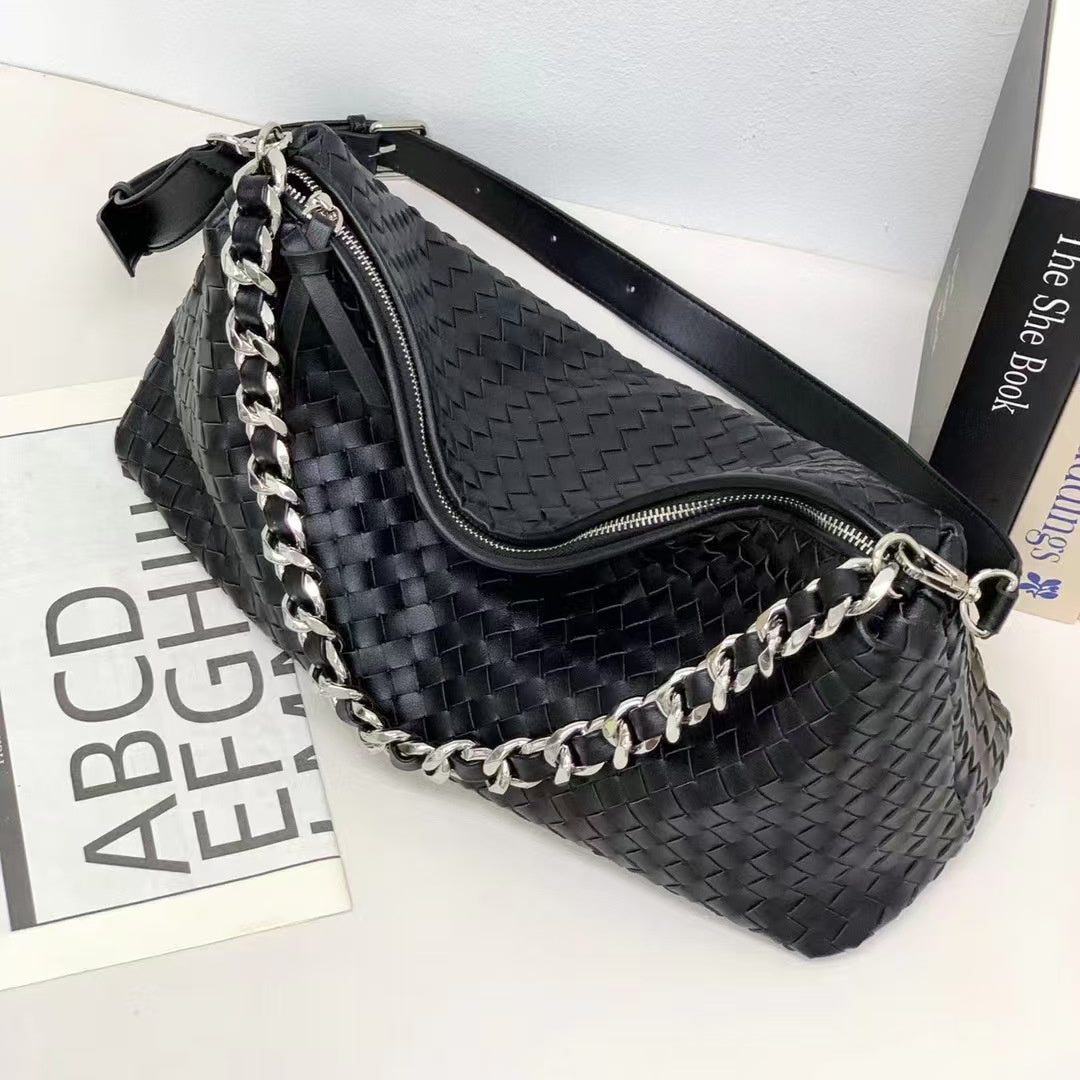Nanchang  | Gewebte Leder‑Hobo‑Tasche