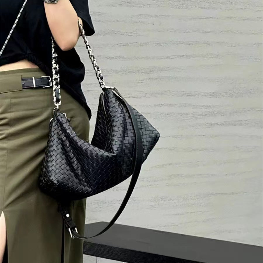 Nanchang  | Gewebte Leder‑Hobo‑Tasche