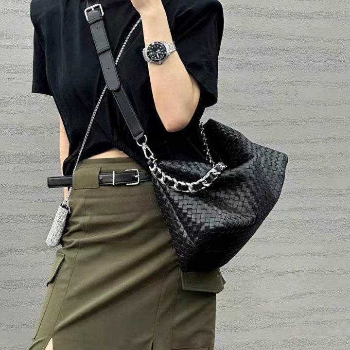 Nanchang  | Gewebte Leder‑Hobo‑Tasche