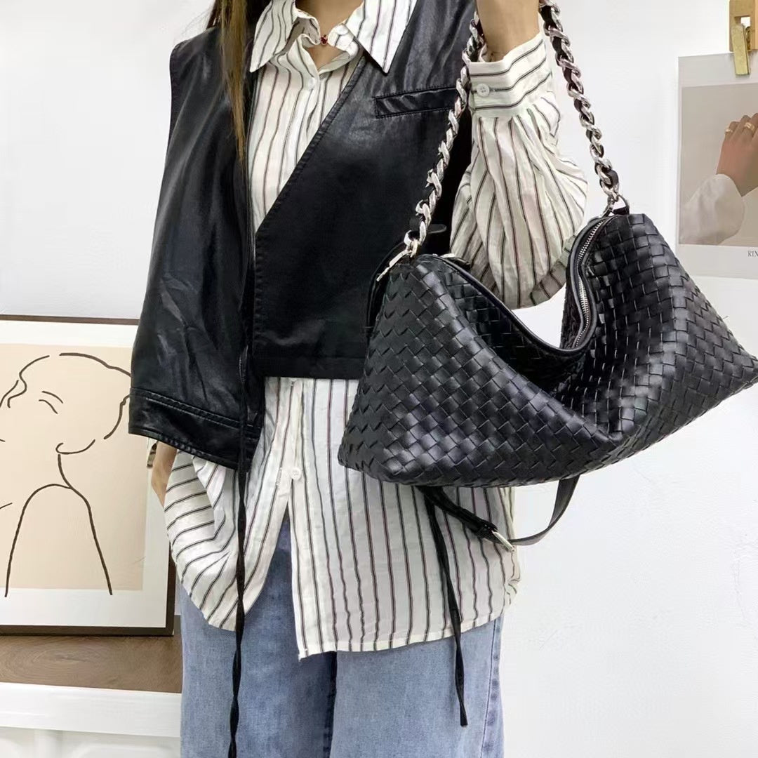 Nanchang  | Gewebte Leder‑Hobo‑Tasche